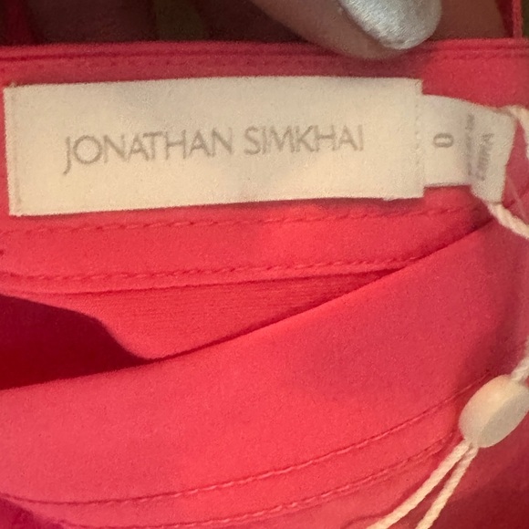 Jonathan Simkhai Kammy Tie-Strap Mini Fit-and-Flare Silhouette Dress NWT Size 0 - Picture 9 of 13